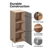 Euro Max Saratoga W1542 Wall Cabinet {15" x 42" H} - (1) Door