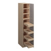 Euro Max Saratoga UC15X84 (RT4) Utility Cabinet w/(4) Roll-out Tray Installed {15" x 84" H} - (2) Doors