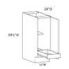 12" Base Cabinet w/(1) Roll-out Tray Installed - (1) FH Door | Kunal Kitchens