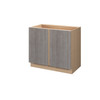 Euro Max Saratoga B39FH (RT1) 39" Base Cabinet w/(1) Roll-out Tray Installed - (2) FH Doors