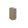 Euro Max Saratoga B12FH (RT2) 12" Base Cabinet w/(2) Roll-out Trays Installed - (1) FH Door