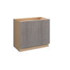 Euro Max Saratoga B39FH (RT2) 39" Base Cabinet w/(2) Roll-out Trays Installed - (2) FH Doors
