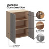 Euro Max Saratoga W2442B Wall Cabinet {24" x 42" H - Butt Doors} - (2) Doors