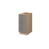  Saratoga 15" Base Cabinet w/(2) Roll-out Trays Installed - (1) FH Door | Kunal Kitchens