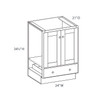 Saratoga Vanity Sink Base w/Bottom Drawer {24" x 21" D - Butt Doors} - (2) Doors / (1) Drawer | Kunal Kitchens