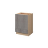 Euro Max Saratoga V2421BD Vanity Sink Base w/Bottom Drawer {24" x 21" D - Butt Doors} - (2) Doors / (1) Drawer