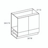 Saratoga Vanity Sink Base w/Bottom Drawer {36" x 21" D - Butt Doors} - (2) Doors / (2) Drawers | Kunal Kitchens