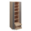  Saratoga Utility Cabinet w/(2) Roll-out Tray Installed {24" x 90" H - Butt Doors} - (4) Doors | Kunal Kitchens
