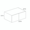 Refrigerator Wall Cabinet {33" x 15" H x 24" D - Butt Doors} - (2) Doors | Kunal Kitchens