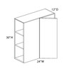 30"H Wall Corner Blind Cabinet - Pull 24"-27" {Actual Width 24"} - (1) Door | Kunal Kitchens