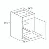 Euro Max LENOX HILL HG B12 (RT1) 12" Base Cabinet w/(1) Roll-out Tray Installed - (1) Door / (1) Drawer
