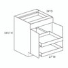 Euro Max LENOX HILL PM B27B (RT2) 27" Base Cabinet w/(2) Roll-out Trays Installed {Butt Doors} - (2) Doors / (1) Drawer