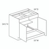 33" Base Cabinet w/(1) Roll-out Tray Installed {Butt Doors} - (2) Doors / (2) Drawers | Kunal Kitchens