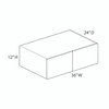 Euro Max LENOX HILL HG W3612X24B Refrigerator Wall Cabinet {36" x 12" H x 24" D - Butt Doors} - (2) Doors