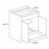 30" Base Cabinet w/(1) Roll-out Tray Installed {Butt Doors} - (2) Doors / (1) Drawer | Kunal Kitchens