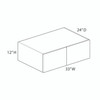 Euro Max LENOX HILL HG W3312X24B Refrigerator Wall Cabinet {33" x 12" H x 24" D - Butt Doors} - (2) Doors
