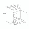 18" Base Cabinet w/(1) Roll-out Tray Installed - (1) Door / (1) Drawer | Kunal Kitchens