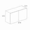 Euro Max LENOX HILL HG W3018B Wall Cabinet {30" x 18" H - Butt Doors} - (2) Doors