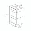 18" Vanity 3 Drawer Base {21" D} | Kunal Kitchens