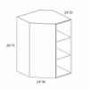 Euro Max GRAMERCY A WDC2436 Wall Diagonal Corner Cabinet {24" x 36" H} - (1) Door
