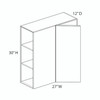 Euro Max GRAMERCY A BLW27/3030 30"H Wall Corner Blind Cabinet - Pull 27"-30" {Actual Width 27"} - (1) Door