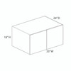 Euro Max GRAMERCY A W3318X24B Refrigerator Wall Cabinet {33" x 18" H x 24" D - Butt Doors} - (2) Doors