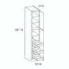 Euro Max LENOX HILL PM UC18X84 (RT3) Utility Cabinet w/(3) Roll-out Tray Installed {18" x 84" H} - (2) Doors