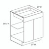 27" Base Cabinet {Butt Doors} - (2) Doors / (1) Drawer | Kunal Kitchens