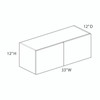 Euro Max LENOX HILL PM W3312B Wall Cabinet {33" x 12" H - Butt Doors} - (2) Doors