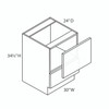 30" Base Microwave Cabinet w/Natural Interior {Opening 27" x 15-7/8" H} - (1) Drawer | Kunal Kitchens