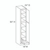 Euro Max GRAMERCY B UC18X84 (RT1) Utility Cabinet w/(1) Roll-out Tray Installed {18" x 84" H} - (2) Doors