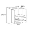 33" Base Cabinet w/(2) Roll-out Trays Installed {Butt Doors} - (2) FH Doors | Kunal Kitchens