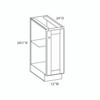 Euro Max GRAMERCY B B12FH (RT2) 12" Base Cabinet w/(2) Roll-out Trays Installed - (1) FH Door