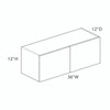 Wall Cabinet {36" x 12" H - Butt Doors} - (2) Doors | Kunal Kitchens