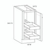 Euro Max GRAMERCY B B18FH (RT2) 18" Base Cabinet w/(2) Roll-out Trays Installed - (1) FH Door