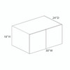 Euro Max GRAMERCY B W3018X24B Refrigerator Wall Cabinet {30" x 18" H x 24" D - Butt Doors} - (2) Doors