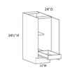 Euro Max GRAMERCY C B12FH (RT1) 12" Base Cabinet w/(1) Roll-out Tray Installed - (1) FH Door