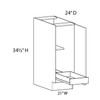 Euro Max GRAMERCY B B21FH (RT1) 21" Base Cabinet w/(1) Roll-out Tray Installed - (1) FH Door