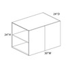 Euro Max GRAMERCY B W3024X24B Refrigerator Wall Cabinet {30" x 24" H x 24" D - Butt Doors} - (2) Doors