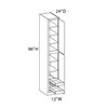 Euro Max GRAMERCY C UC12X96 (RT2) Utility Cabinet w/(2) Roll-out Tray Installed {12" x 96" H} - (2) Doors