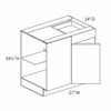 Euro Max GRAMERCY C BLB36/39-L Base Corner Cabinet Blind Left - Pull 36"-39" {Actual Width 27"} - (1) Door / (1) Drawer