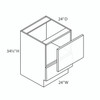 24" Base Microwave Cabinet w/Natural Interior {Opening 21" x 15-7/8" H} - (1) Drawer | Kunal Kitchens