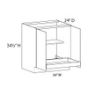30" Base Cabinet w/(1) Roll-out Tray Installed {Butt Doors} - (2) FH Doors | Kunal Kitchens