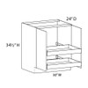 30" Base Cabinet w/(2) Roll-out Trays Installed {Butt Doors} - (2) FH Doors | Kunal Kitchens