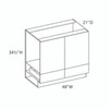 Vanity Sink Base w/Bottom Drawer {48" x 21" D - Butt Doors} - (2) Doors / (2) Drawers | Kunal Kitchens