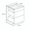 21" (3) Drawer Base Cabinet | Kunal Kitchens