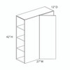 42"H Wall Corner Blind Cabinet - Pull 27"-30" {Actual Width 27"} - (1) Door | Kunal Kitchens