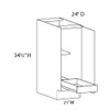21" Base Cabinet w/(1) Roll-out Tray Installed - (1) FH Door | Kunal Kitchens