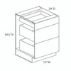 15" (3) Drawer Base Cabinet | Kunal Kitchens