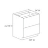 30" (2) Drawer Base Cabinet | Kunal Kitchens